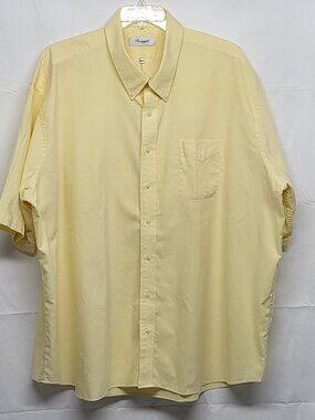 Forsyth Mens Shirt 4XL Button Down Short Sleeve Twill Preppy CLW003